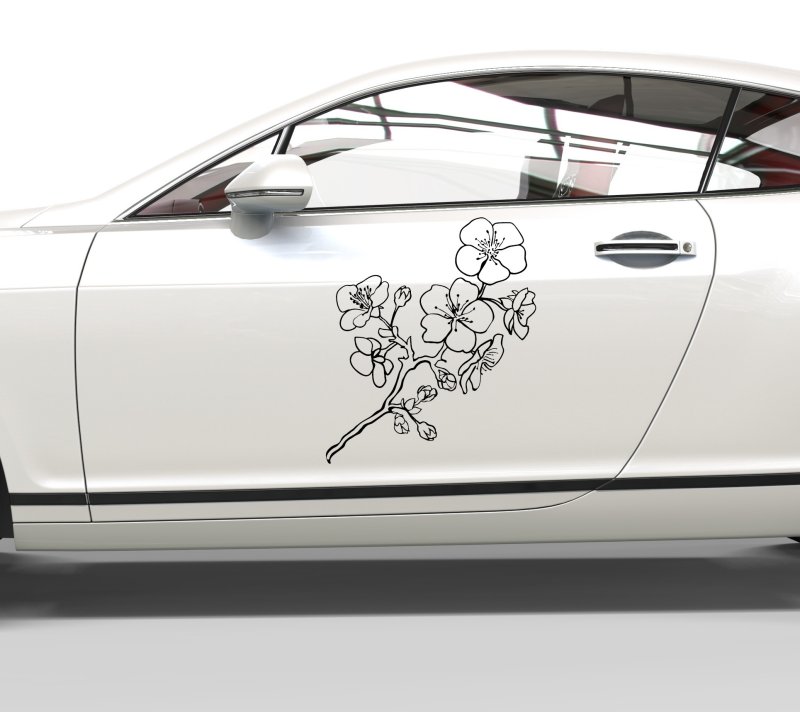 Preview: Autoaufkleber Kirschblütenzweig Preview: Autoaufkleber Kirschblütenzweig